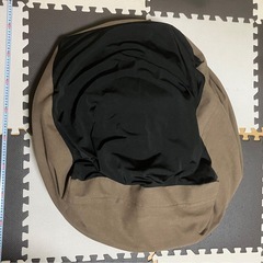 ビーズクッション60センチ角茶色の画像