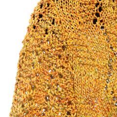 ハンドメイド カットソー　 手編み クールネック　Sサイズ　古着の画像