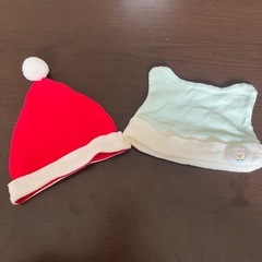 ベビー帽子 2個セット サンタ帽 赤ちゃん 新生児　の画像