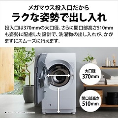 ドラム式洗濯乾燥機 リッチブラウン ES-X12C-TLの画像