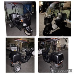 ジャイロキャノピー❗️ 2スト❗️ 前後タイヤバリ山❗️ シート破れ無し❗️の画像