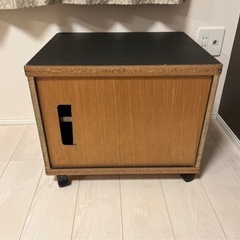 昭和レトロ テレビ台 ガラス窓収納 インテリア家具 ブラック 黒 アンティークの画像