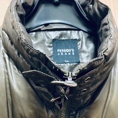 PERSON'S JEANS オリーブグリーンダウンジャケット Lの画像