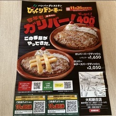 ◆11/30まで びっくりドンキー割引券 新庄、橿原、香芝限定の画像