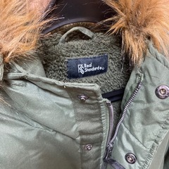 REALSTANDARDオリーブグリーン モッズコート フリース内張りファー着脱の画像