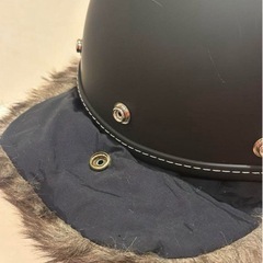 防寒　ボンバーキャップ　ツーリング　ヘルメット　 ショーティー チョッパー　カブ　SRの画像