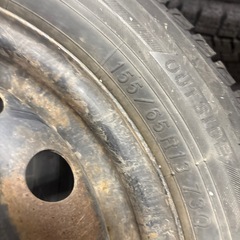 155/65R13 スタッドレス付きホイール　100 4穴　の画像