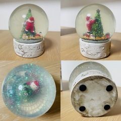 ニトリ　スノードーム　サンタクロース　ツリー　クリスマス　置きもの　アンティークの画像