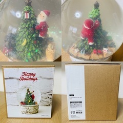 ニトリ　スノードーム　サンタクロース　ツリー　クリスマス　置きもの　アンティークの画像