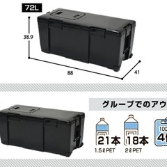 1回使用【クーラーボックス 容量72L】小蓋付きで出し入れラクラク！の画像
