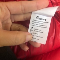 新品　Hineart ダウンコート 110 レッド の画像