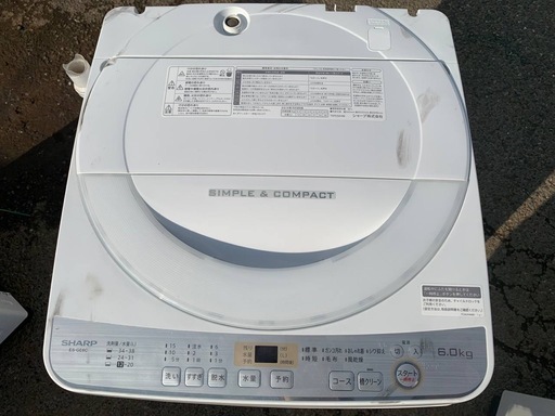 ③✅SHARP 電気洗濯機✅ ✅ES-GE6C-W✅