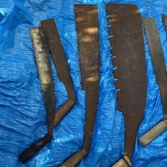 山のこぎりまとめて　窓鋸大鋸古民具古道具刃物解体大工道具DIYの画像