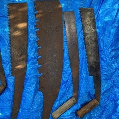 山のこぎりまとめて　窓鋸大鋸古民具古道具刃物解体大工道具DIYの画像