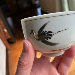 湯飲み茶碗 10客セット ツル柄の画像