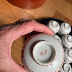 湯飲み茶碗 10客セット ツル柄の画像