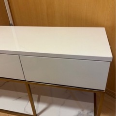 Francfranc フランフラン レーヌ TVボード テレビ台ゴールドフレーム 大理石柄 高級感の画像