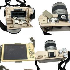 186000 ジャンク品 PENTAX ペンタックス デジタルカメラ ミラーレス一眼　ズームレンズキット Q-S1  ホワイト ゴールド レンズ 2点付き バッテリー付き [250321HM170083]の画像