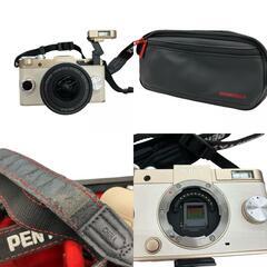 186000 ジャンク品 PENTAX ペンタックス デジタルカメラ ミラーレス一眼　ズームレンズキット Q-S1  ホワイト ゴールド レンズ 2点付き バッテリー付き [250321HM170083]の画像
