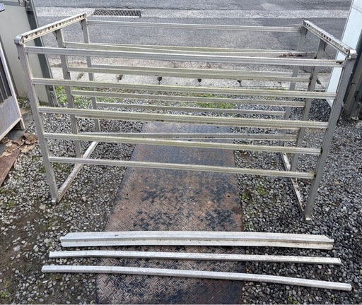 (訳あり商品)昭和アルミ苗棚 NC-60K アルミ苗コンテナ収納棚 傾斜収納型