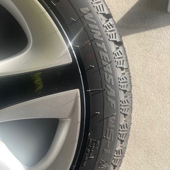 215/45R17 2024年スタッドレス  バリ溝　NANKANG WS-1　タイヤアルミ4本セット　5穴 PCD100 ET+50 17×7J ハブ54mm トヨタ 50プリウス　ZVW50 ZVW51 PHV　後期 純正 ホイール の画像