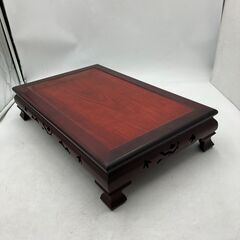 【中古美品】台 花台 赤茶 木製 1点 置物 インテリア レトロの画像