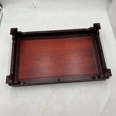【中古美品】台 花台 赤茶 木製 1点 置物 インテリア レトロの画像