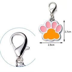 ペット/肉球チャーム（新品）オレンジの画像