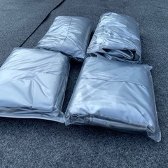 タイヤラックカバー スリムタイプ用 収納カバー単品  新品2枚＋美品2枚の4枚セットの画像