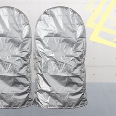 タイヤラックカバー スリムタイプ用 収納カバー単品  新品2枚＋美品2枚の4枚セットの画像