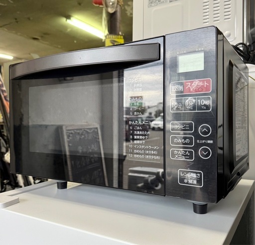 お引取り限定 23年製 Haier ハイアール 18L 電子レンジ KS-MW24F18-BK 庫内フラットタイプ ケーズデンキモデル