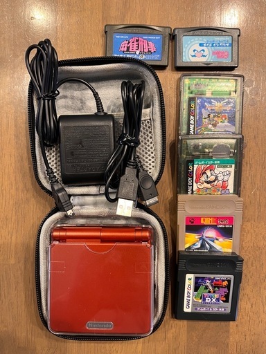 (美品)ゲームボーイアドバンスSP本体、ソフト、付属品