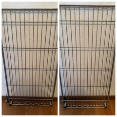 スチールラック 幅90x奥行45x高
さ120 と 新品ビニールシート2枚の画像