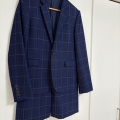lad musician テーラードジャケット コート　ネイビー チェック柄の画像