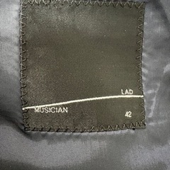 lad musician テーラードジャケット コート　ネイビー チェック柄の画像