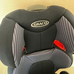 GRACO (グレコ) ジュニアシート シートベルト固定 ジュニアプラス DX 3歳頃から11歳頃まで ロングユース カップホルダー付 背もたれ取り外し可 (インディゴストライプ NV) ネイビーの画像