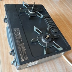 都市ガス　リンナイ　ガスコンロ プロパン リンナイ 2口 ガステーブル　福岡　田川市　筑豊　美品　ガステーブル ガスコンロ Rinnai リンナイ 都市ガス 56cm 一人暮らし　グリル付き　据置型  グリル  の画像