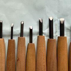 鎌倉彫用彫刻刀19本の画像