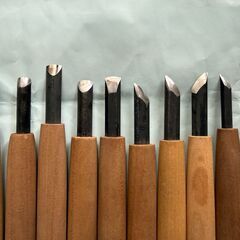 鎌倉彫用彫刻刀19本の画像