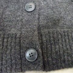 ( E-10 )GU ジーユー WOMEN パフィータッチ クルーネック ショートカーディガン ダークグレイ Sサイズ 251-351923 中古 未使用品の画像