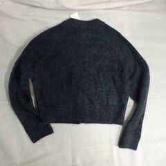 ( E-10 )GU ジーユー WOMEN パフィータッチ クルーネック ショートカーディガン ダークグレイ Sサイズ 251-351923 中古 未使用品の画像