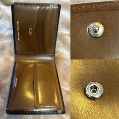 CYPRIS キプリス二つ折り財布 2つ折り財布 折財布 コンパクトウォレット さいふ サイフ 小銭入れ付き 小銭入れ有り 小銭入れあり 小銭入れアリblack ブラック黒色牛革レザー本革カード箱日本製国内製国産ユニセックス男女兼用メンズmen男性用の画像