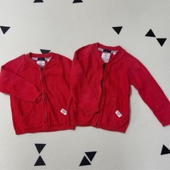 ZARA ニットブルゾン　2枚セット　の画像