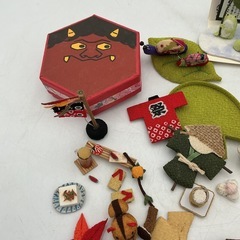 季節を彩るちりめん　和紙細工の画像