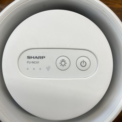 SHARP シャープ 小型空気清浄機 プラズマクラスター7000 FU-NC01-W 2021年製 ホワイトの画像