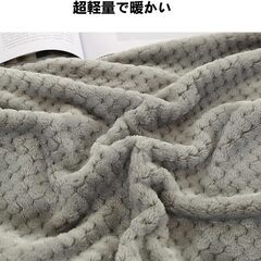 【新品未開封】 ダブル 毛布 ブランケット ひざ掛け 200×230cm グレーの画像