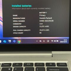 【F62】14.0インチ 2021年製 第11世代Corei5 メモリ16GB SSD512GB HP EliteBook 840 Aero G8の画像