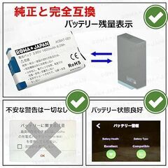 ロワジャパン【純正品と完全互換】GoPro対応 MAX ACBAT-001 互換 バッテリー【2個セット】【PSE基準検品】の画像