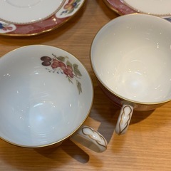 A7149【ノリタケ】フルーツモノグラム カップ＆ソーサー 2客の画像