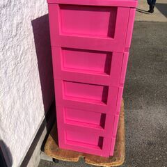 【タイトル】 JM20438K) 5段収納ケース＜幅：約75cm 高さ：約114cm 奥行：約40cm＞中古品【取りに来られる方限定】　 の画像